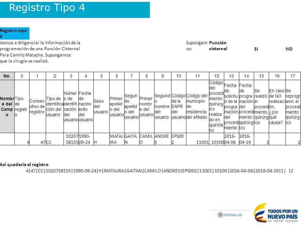 Registro Tipo 4 Registro tipo 4