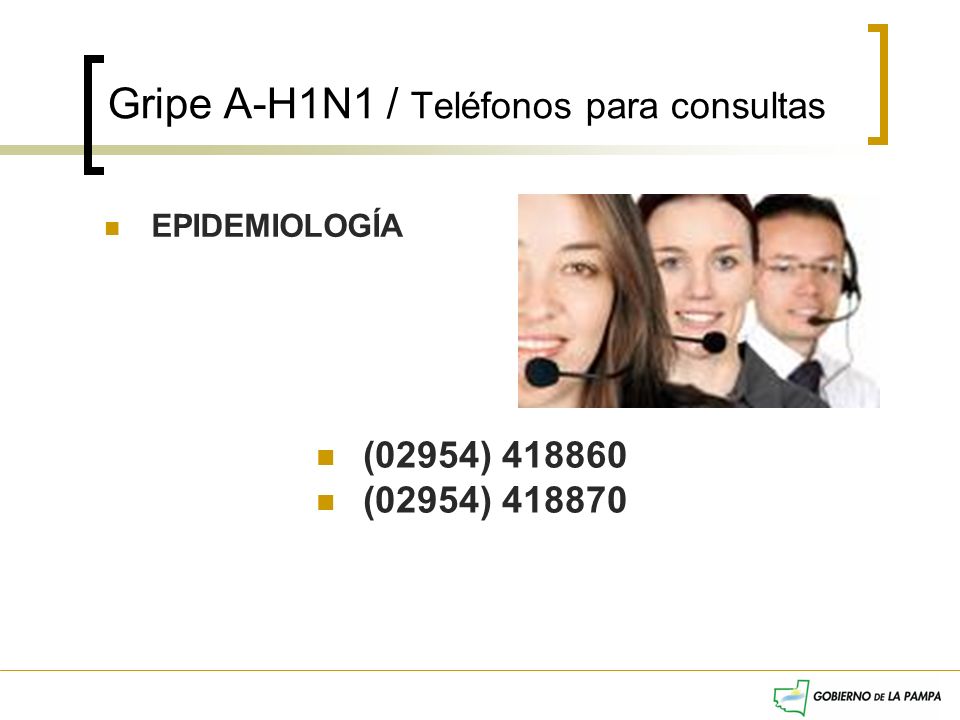 Gripe A-H1N1 / Teléfonos para consultas