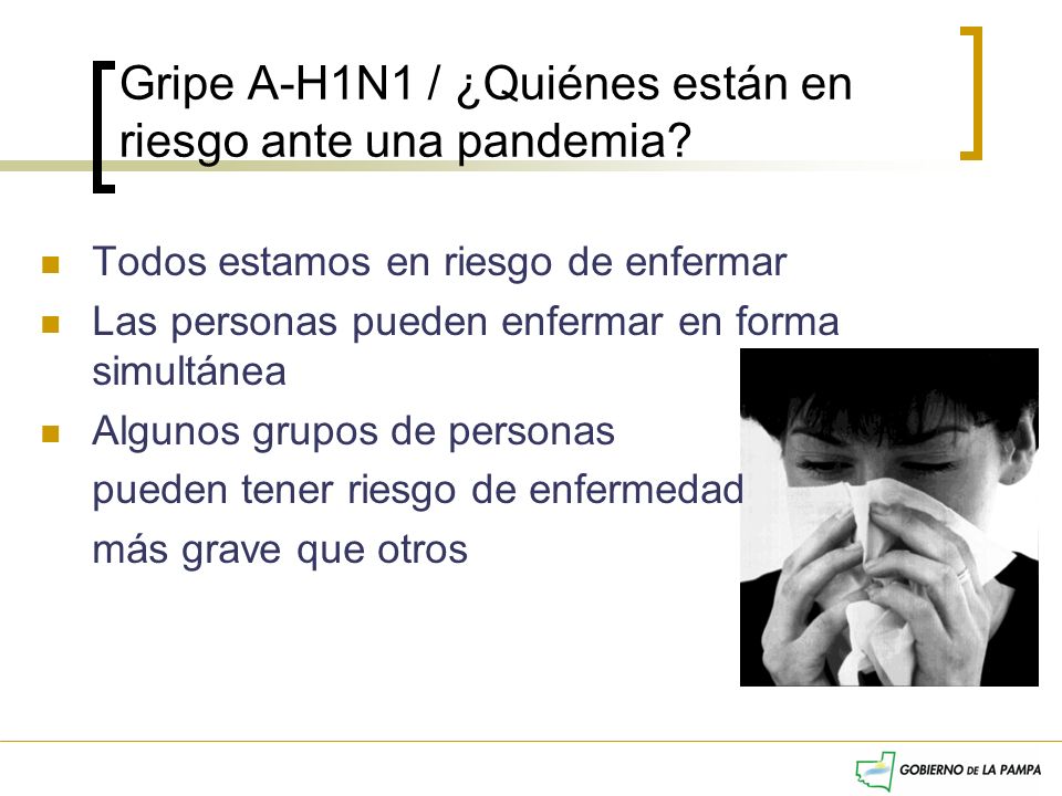Gripe A-H1N1 / ¿Quiénes están en riesgo ante una pandemia