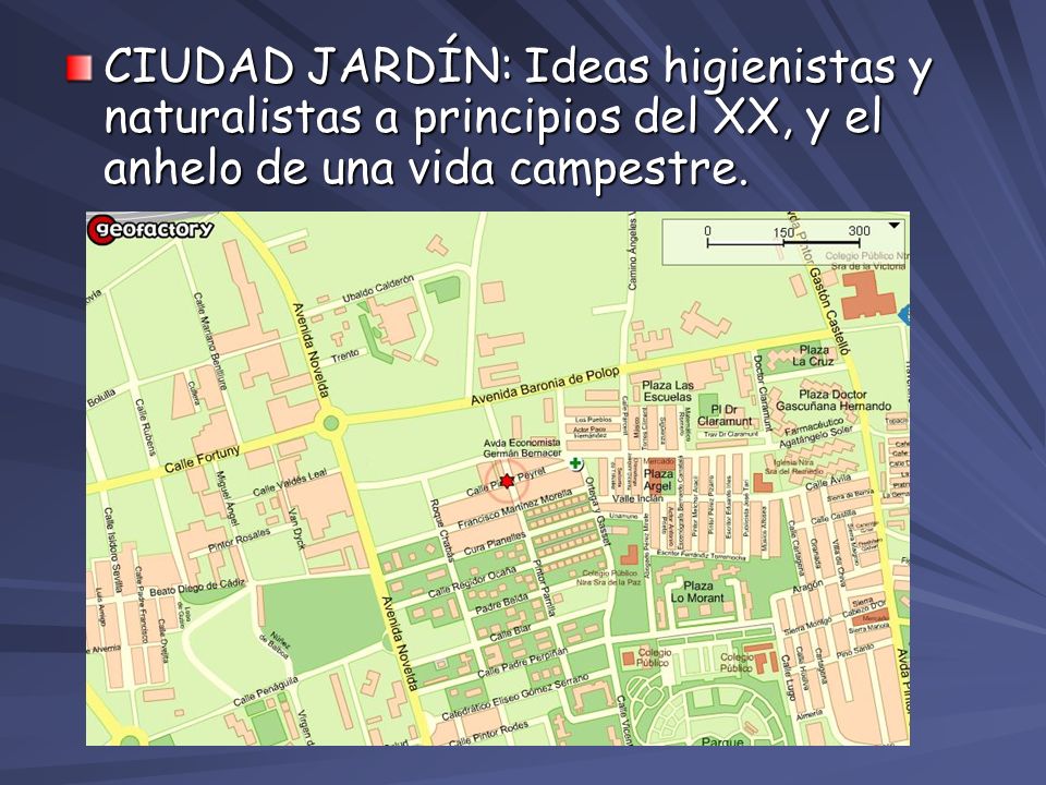 CIUDAD JARDÍN: Ideas higienistas y naturalistas a principios del XX, y el anhelo de una vida campestre.