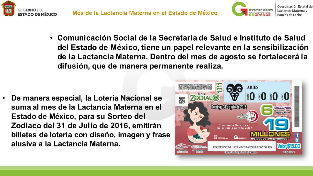 Mes de la Lactancia Materna en el Estado de México