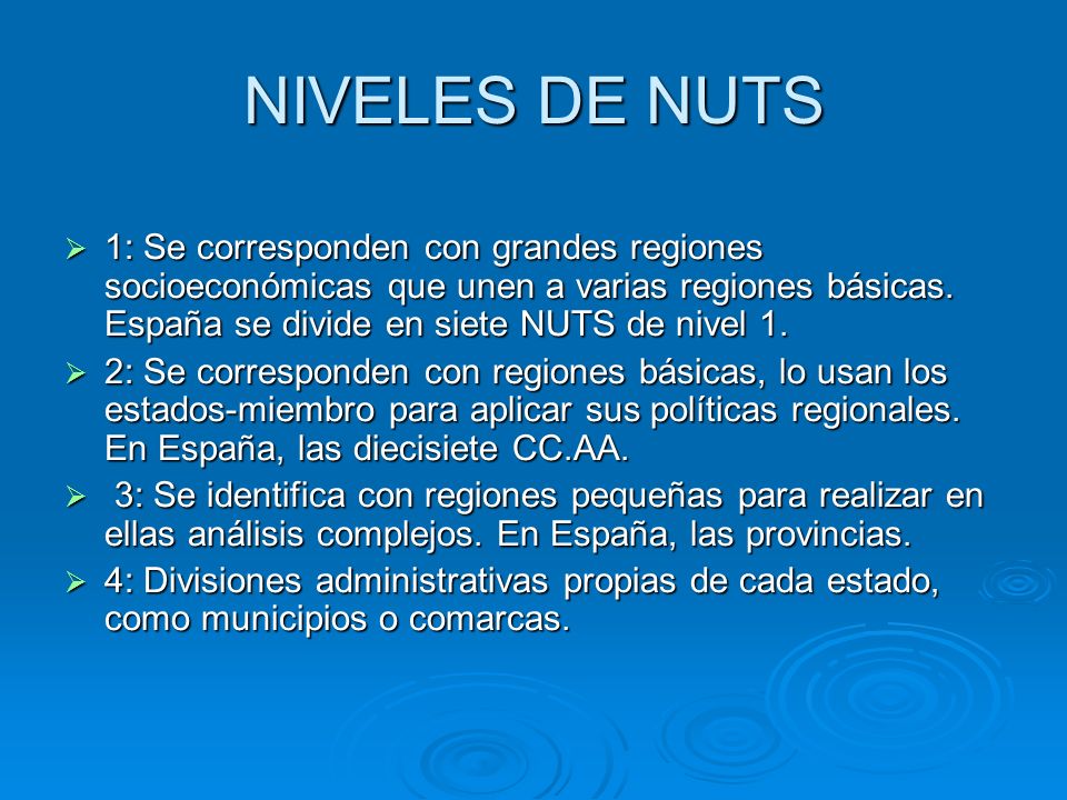 NIVELES DE NUTS