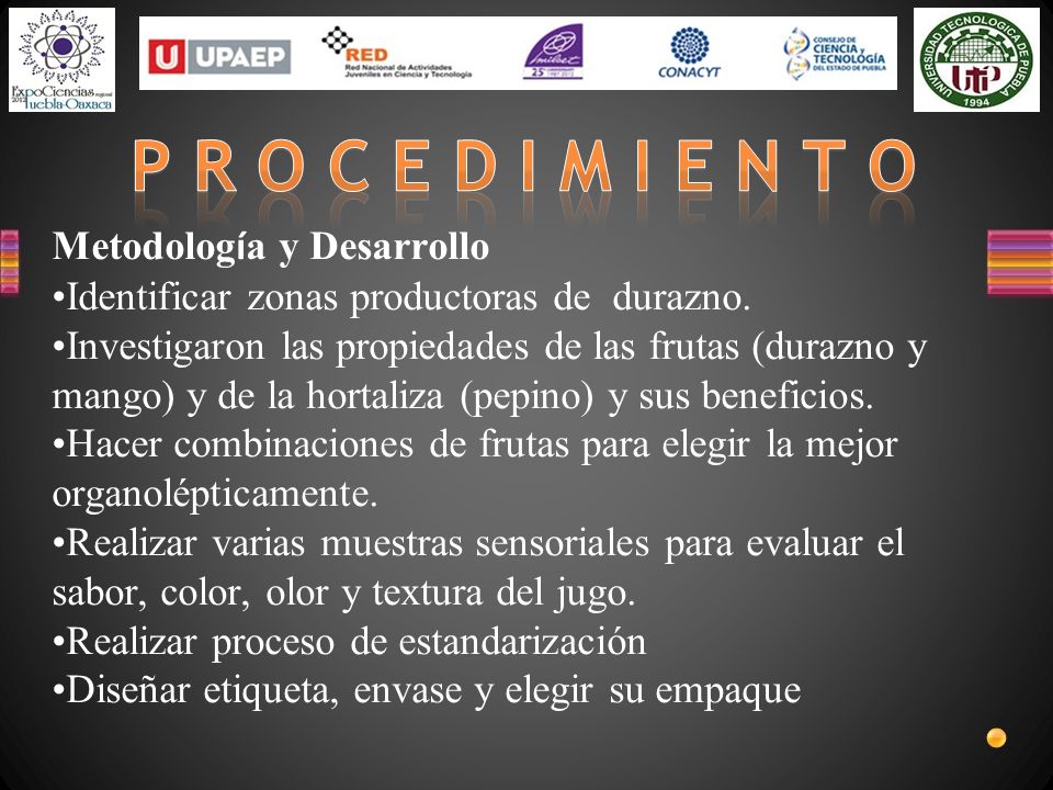 P R O C E D I M I E N T O Metodología y Desarrollo