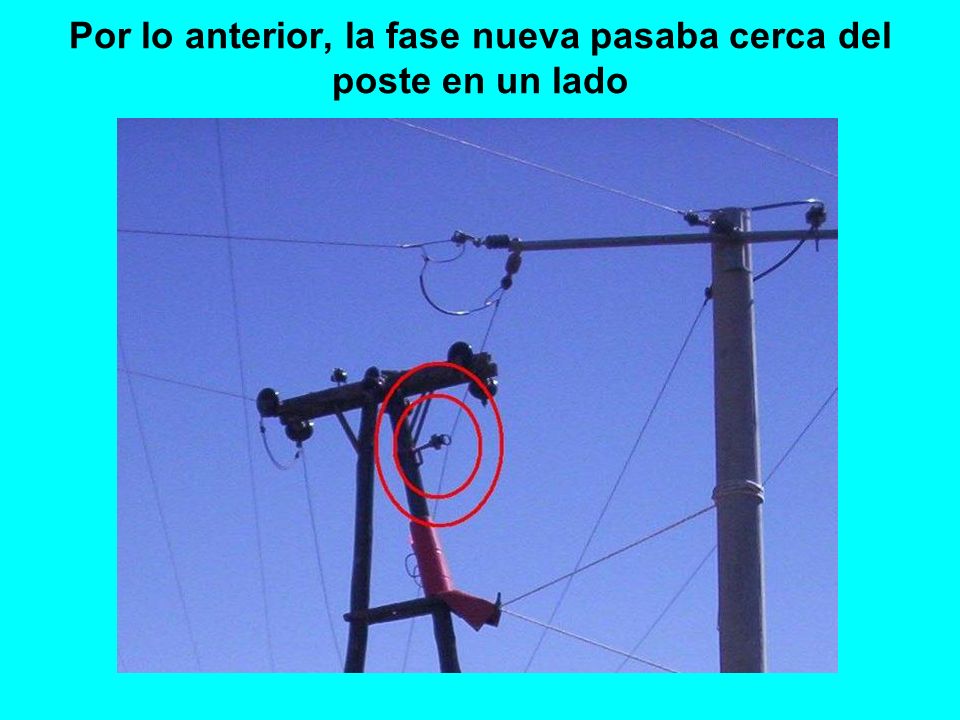 Por lo anterior, la fase nueva pasaba cerca del poste en un lado
