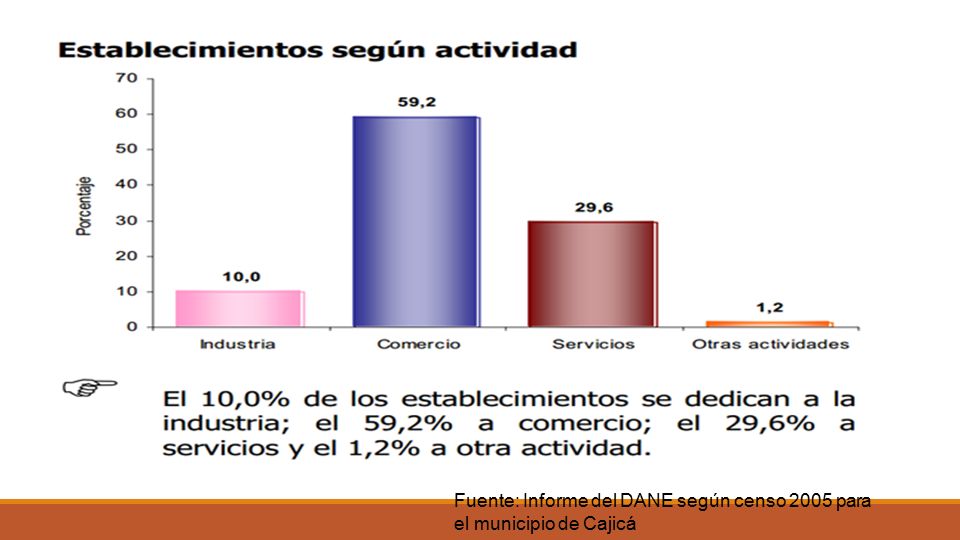 Fuente: Informe del DANE según censo 2005 para el municipio de Cajicá