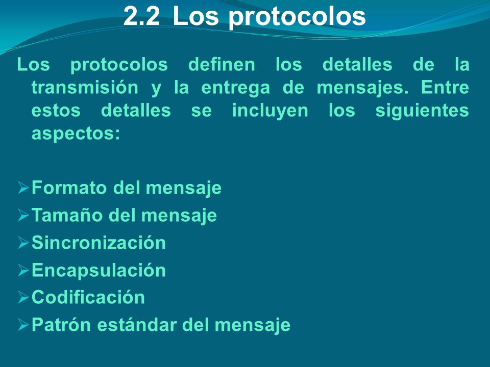 2.2 Los protocolos