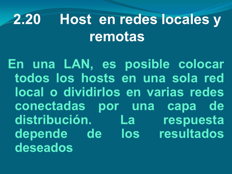 2.20 Host en redes locales y remotas
