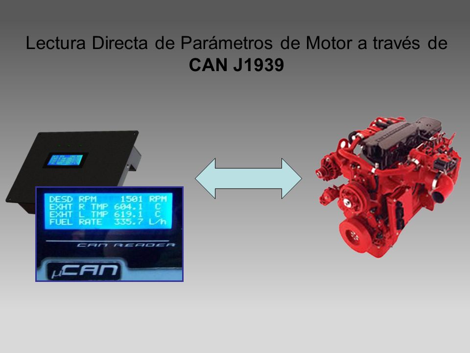 Lectura Directa de Parámetros de Motor a través de CAN J1939