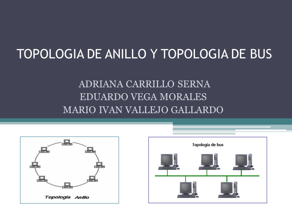 TOPOLOGIA DE ANILLO Y TOPOLOGIA DE BUS