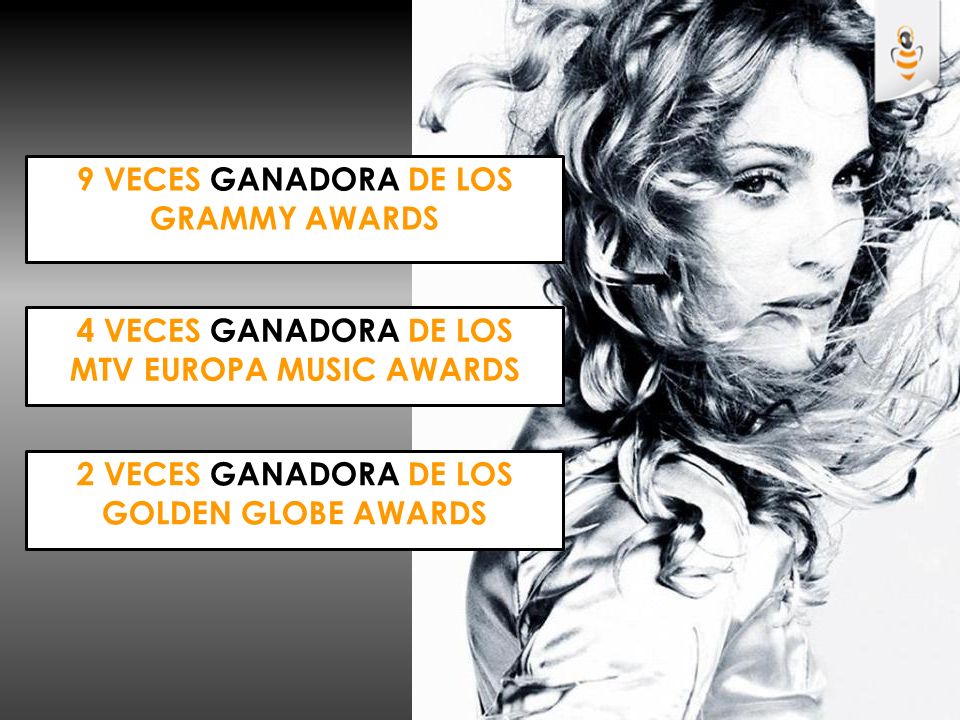 9 veces ganadora de los grammy awards MTV EUROPA MUSIC AWARDS
