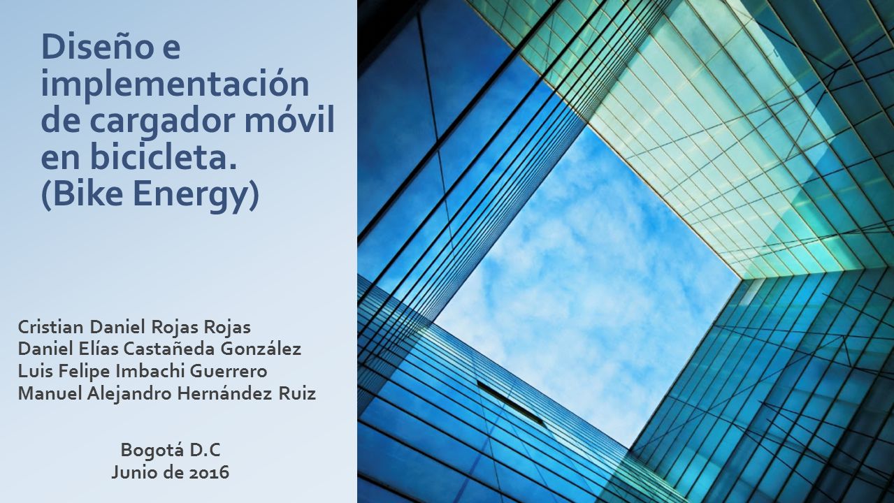 Diseño e implementación de cargador móvil en bicicleta. (Bike Energy)