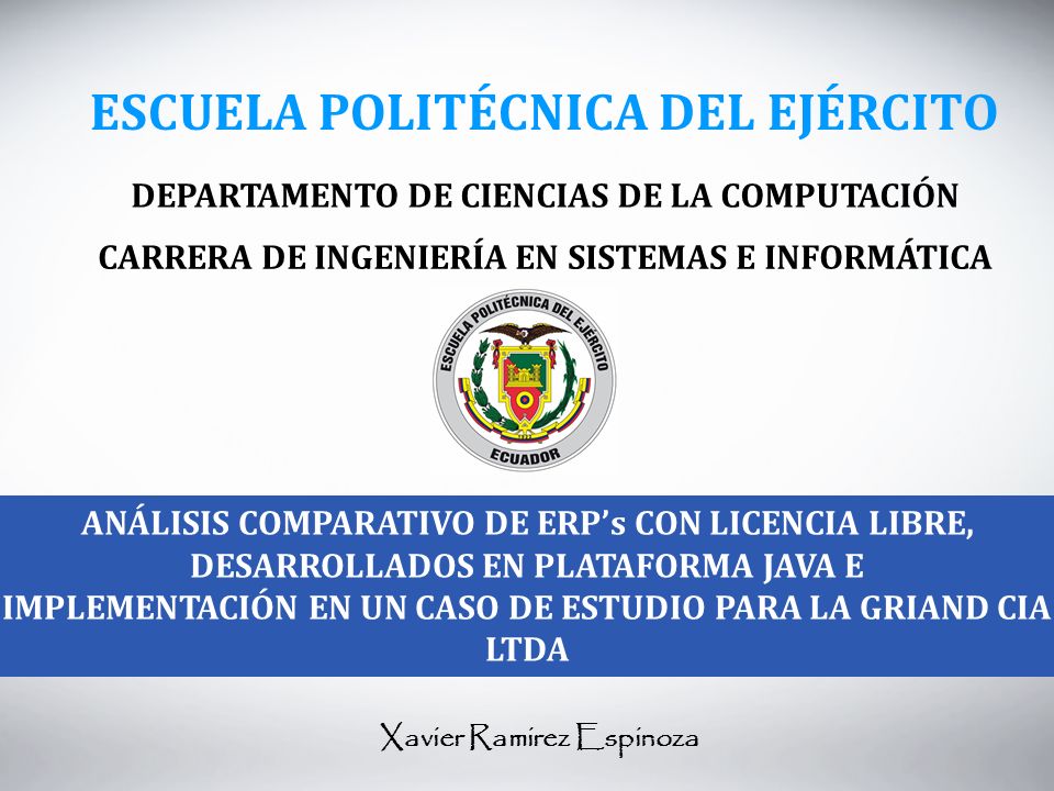 IMPLEMENTACIÓN EN UN CASO DE ESTUDIO PARA LA GRIAND CIA LTDA