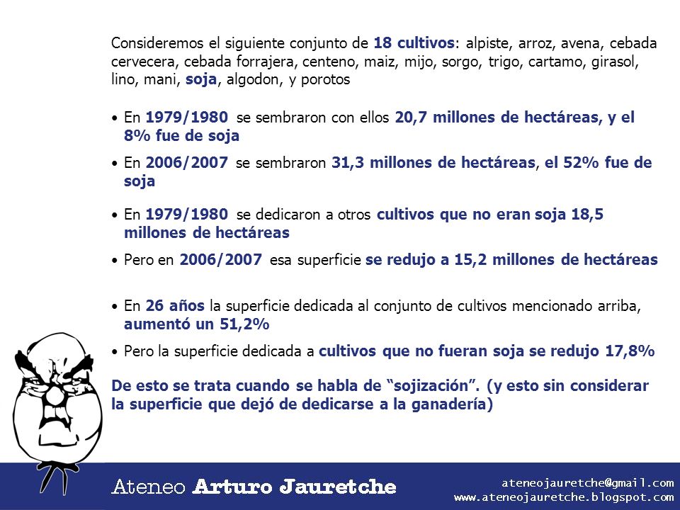 Consideremos el siguiente conjunto de 18 cultivos: alpiste, arroz, avena, cebada cervecera, cebada forrajera, centeno, maiz, mijo, sorgo, trigo, cartamo, girasol, lino, mani, soja, algodon, y porotos