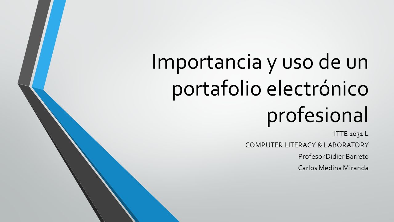 Importancia y uso de un portafolio electrónico profesional