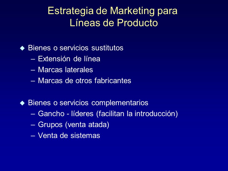 Estrategia de Marketing para Líneas de Producto