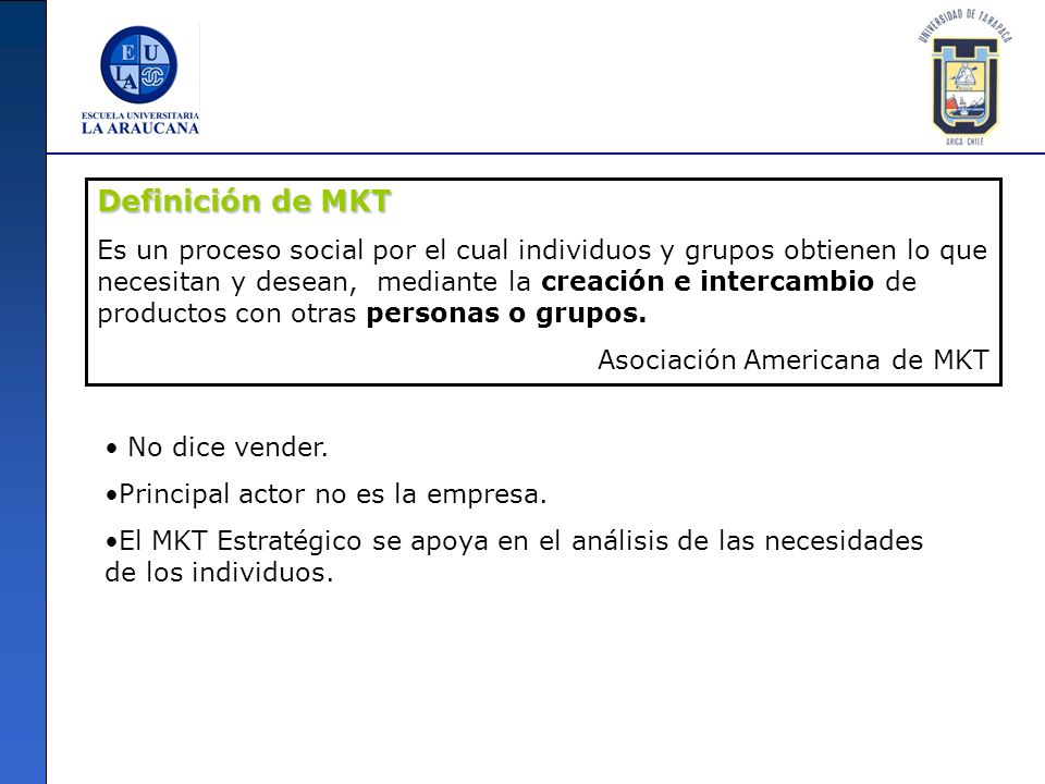 Definición de MKT