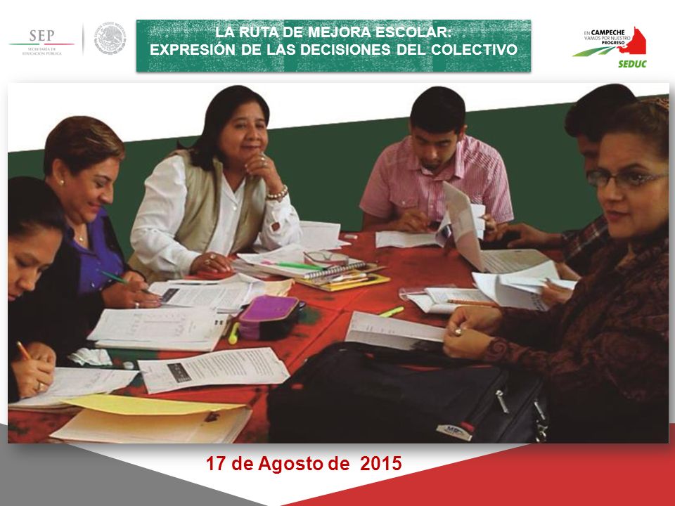 La Ruta de Mejora Escolar: EXPRESIÓN DE LAS DECISIONES DEL COLECTIVO