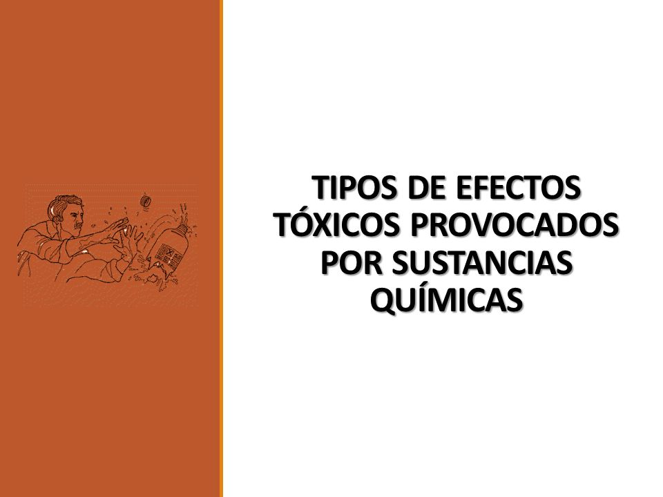 TIPOS DE EFECTOS TÓXICOS PROVOCADOS POR SUSTANCIAS QUÍMICAS