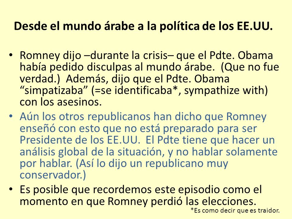 Desde el mundo árabe a la política de los EE.UU.
