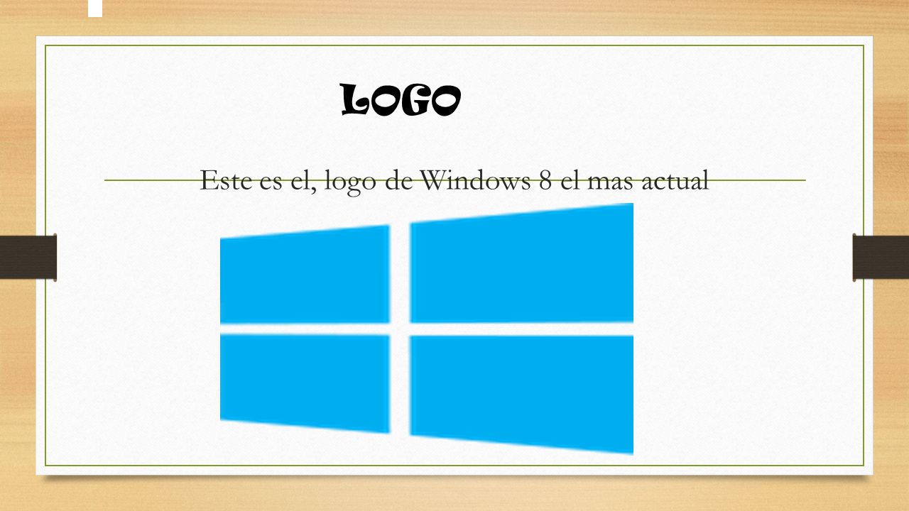 Este es el, logo de Windows 8 el mas actual