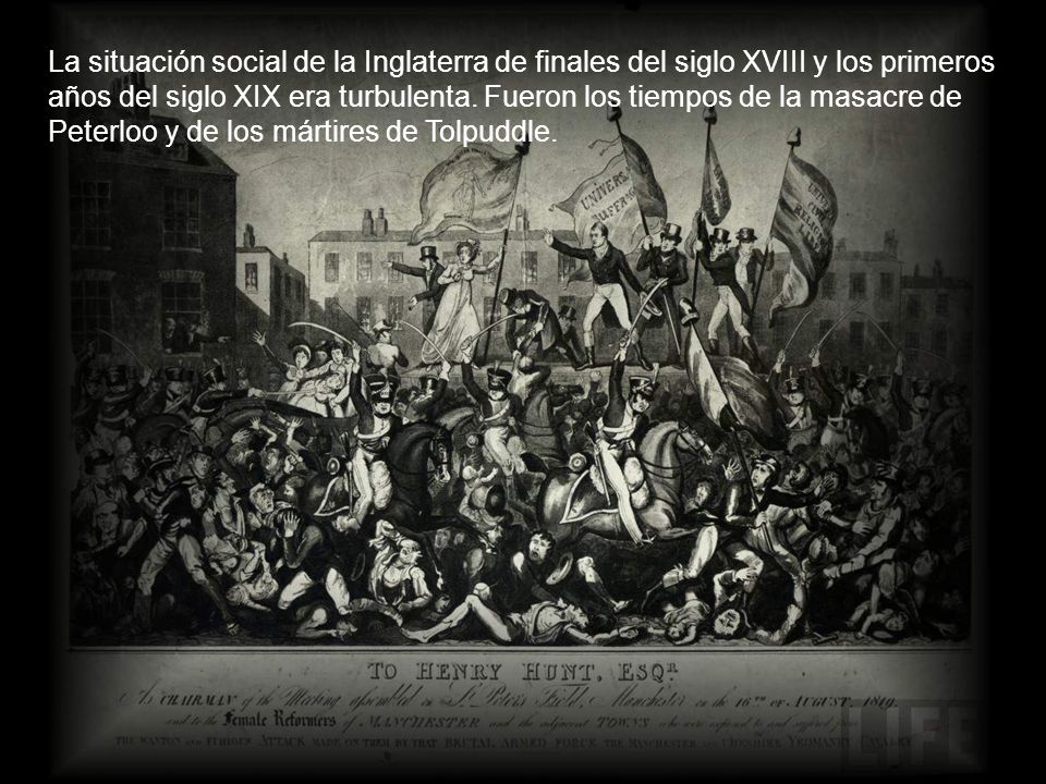 La situación social de la Inglaterra de finales del siglo XVIII y los primeros años del siglo XIX era turbulenta.