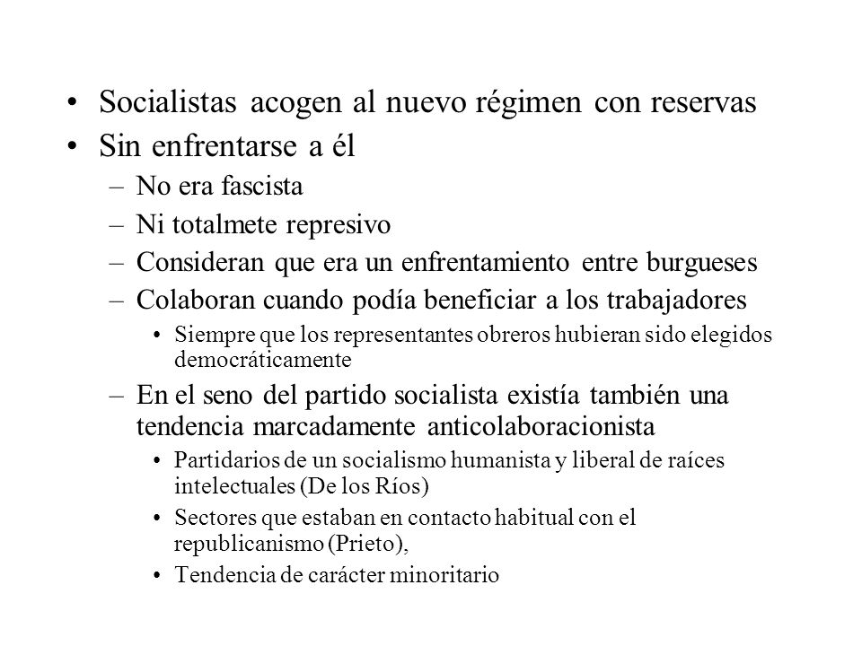 Socialistas acogen al nuevo régimen con reservas Sin enfrentarse a él