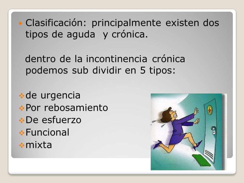 Clasificación: principalmente existen dos tipos de aguda y crónica.