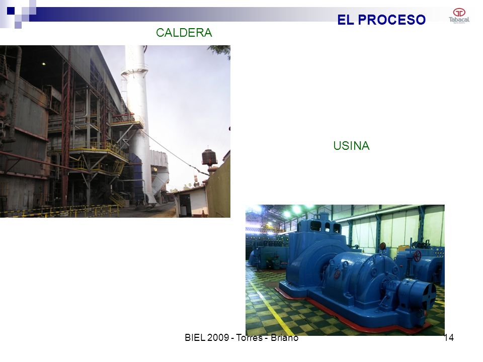 EL PROCESO CALDERA USINA BIEL Torres - Briano 14