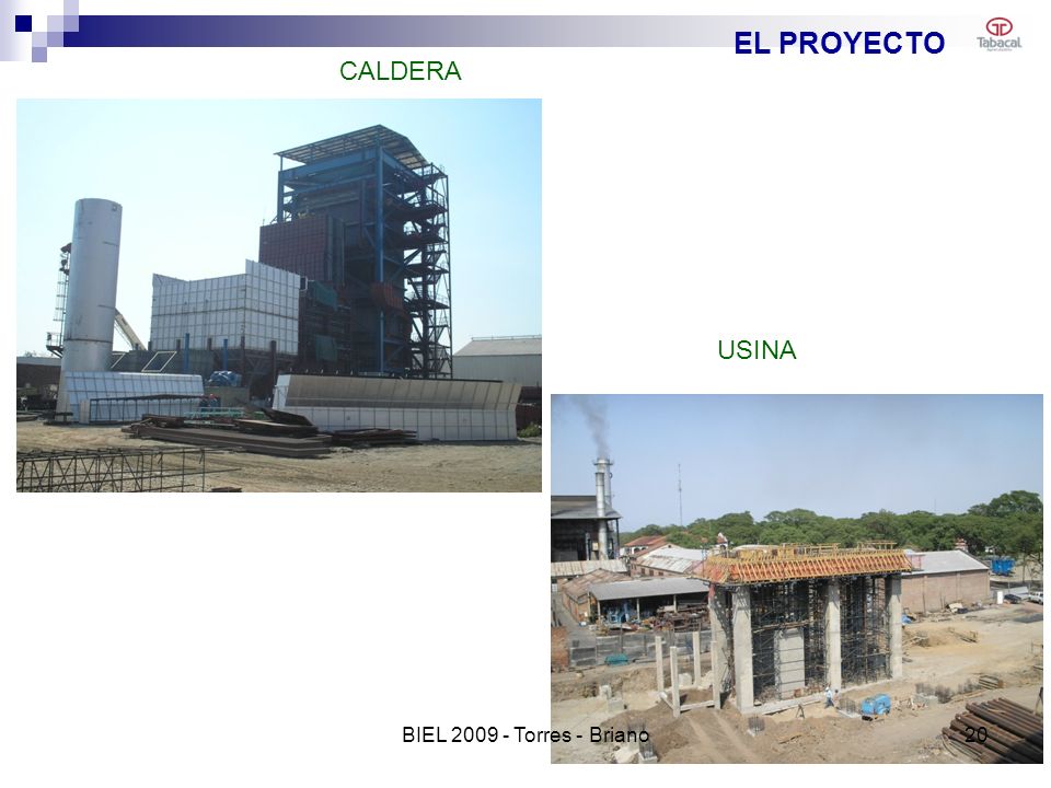 EL PROYECTO CALDERA USINA BIEL Torres - Briano 20