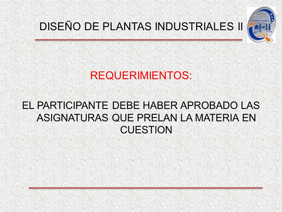 DISEÑO DE PLANTAS INDUSTRIALES II