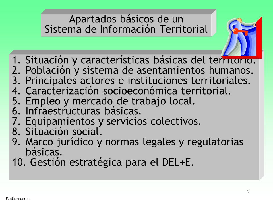 Apartados básicos de un Sistema de Información Territorial
