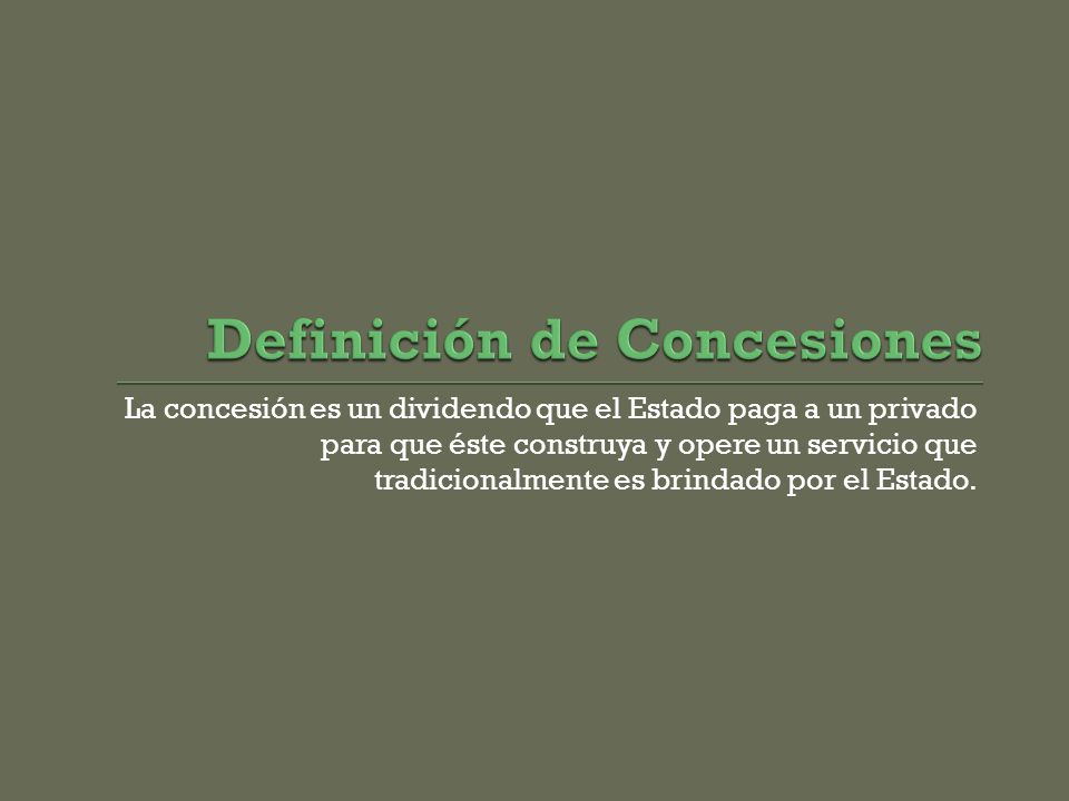 Definición de Concesiones