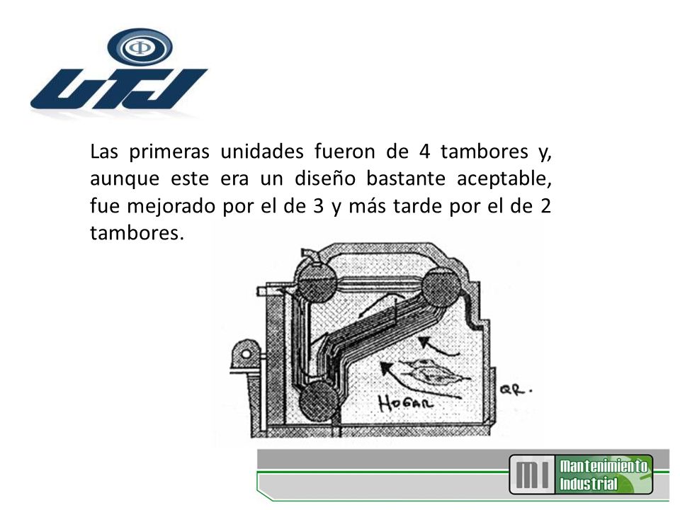 Las primeras unidades fueron de 4 tambores y, aunque este era un diseño bastante aceptable, fue mejorado por el de 3 y más tarde por el de 2 tambores.