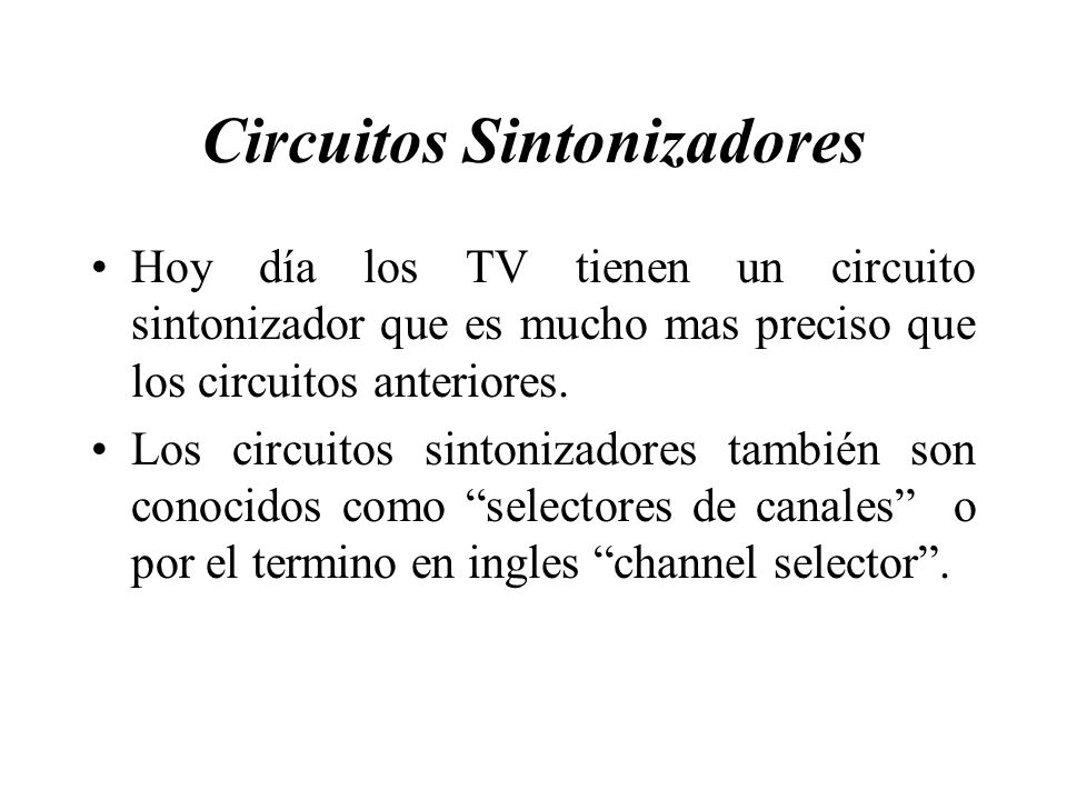 Circuitos Sintonizadores