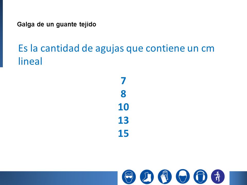 Es la cantidad de agujas que contiene un cm lineal