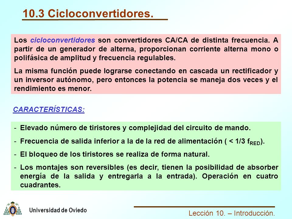 10.3 Cicloconvertidores.