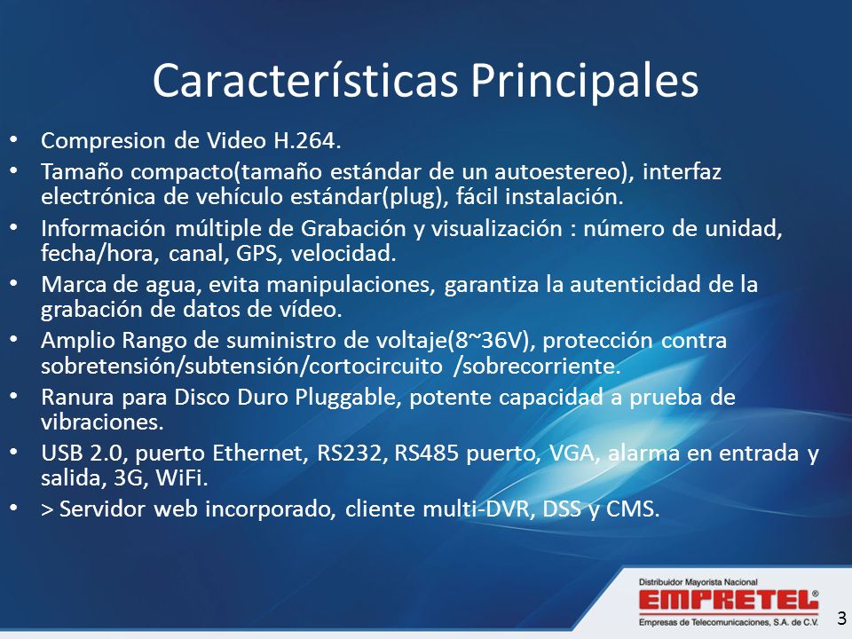 Características Principales