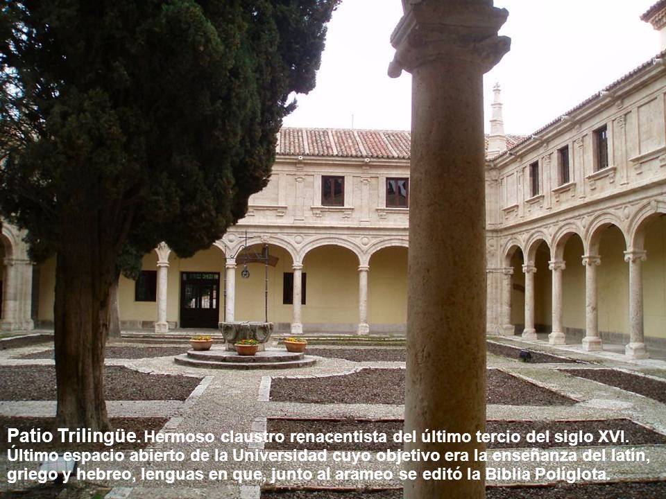 Patio Trilingüe. Hermoso claustro renacentista del último tercio del siglo XVI.