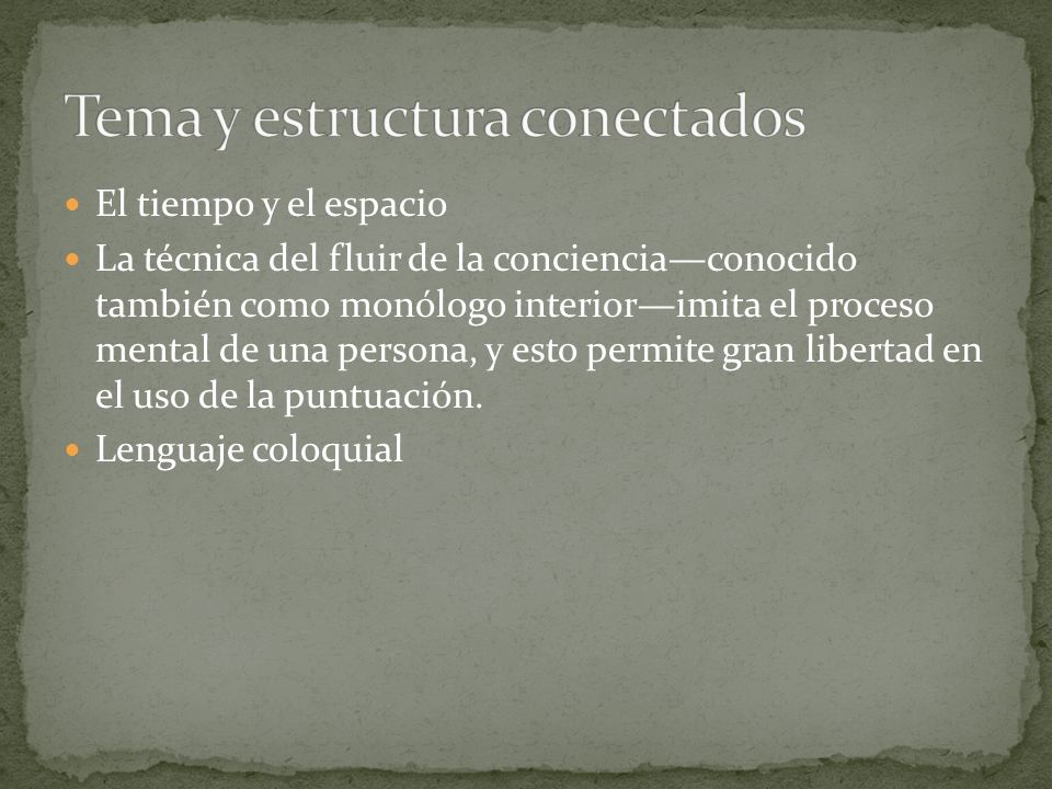 Tema y estructura conectados