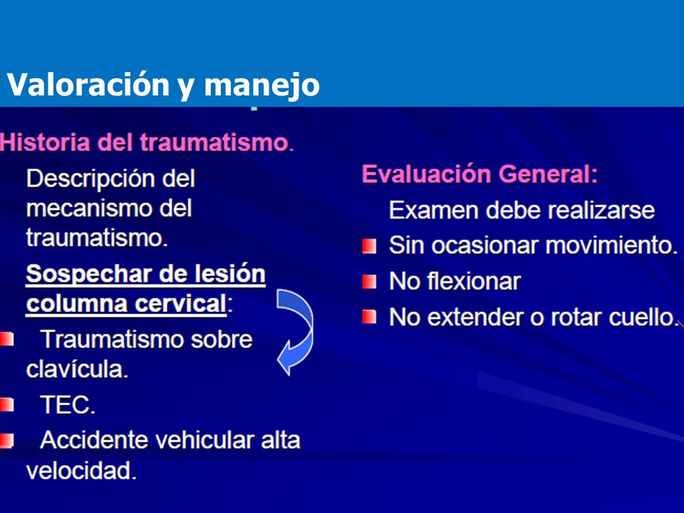 Valoración y manejo