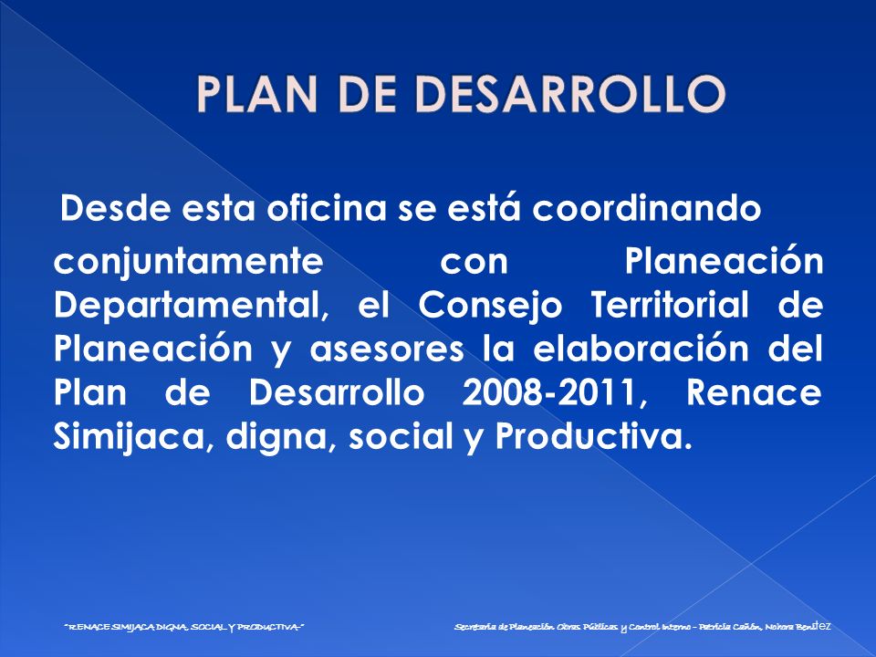 PLAN DE DESARROLLO