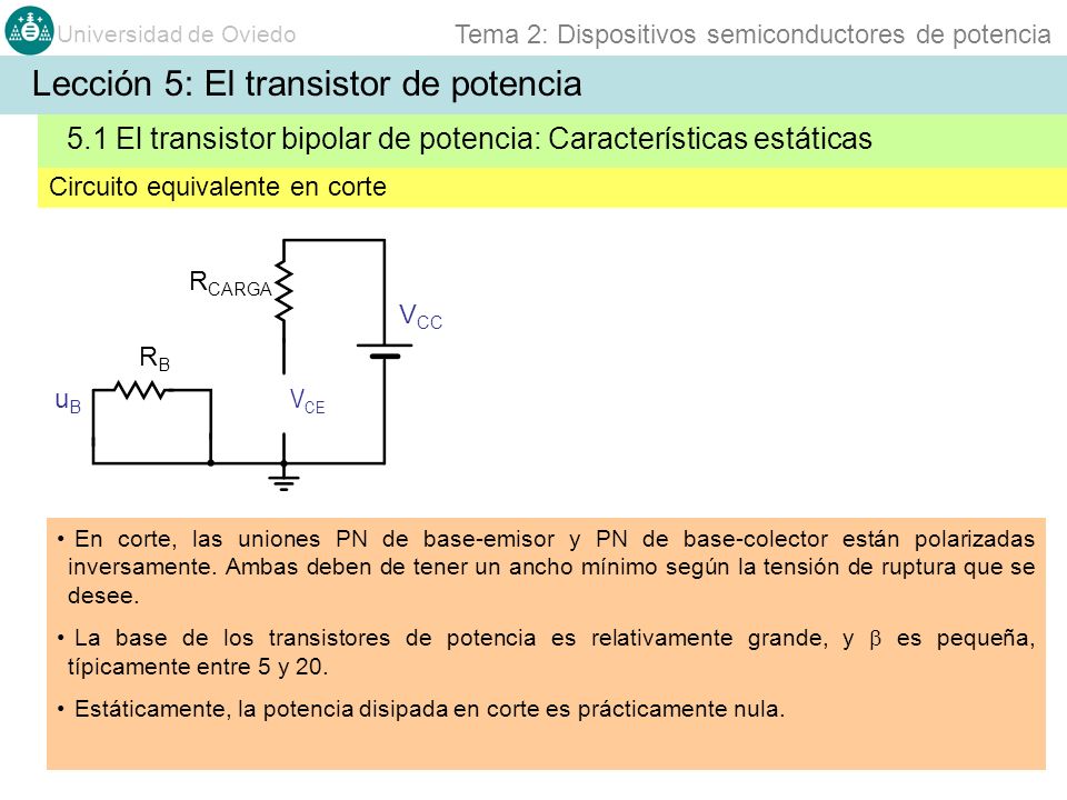 Lección 5: El transistor de potencia