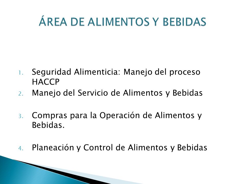 ÁREA DE ALIMENTOS Y BEBIDAS