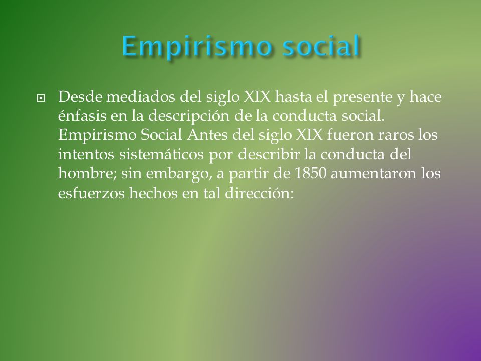 Empirismo social
