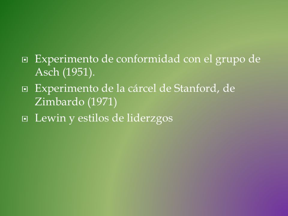 Experimento de conformidad con el grupo de Asch (1951).