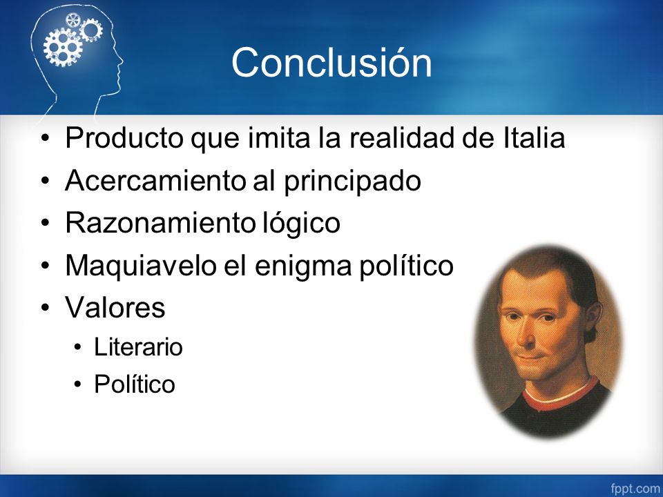 Conclusión Producto que imita la realidad de Italia
