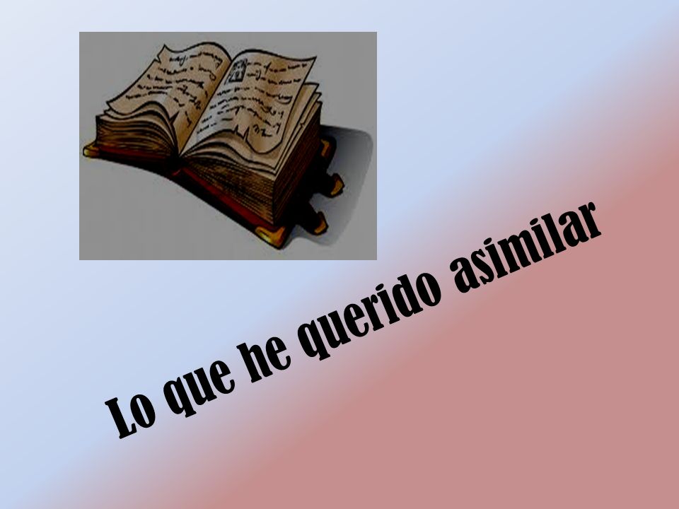 Lo que he querido asimilar