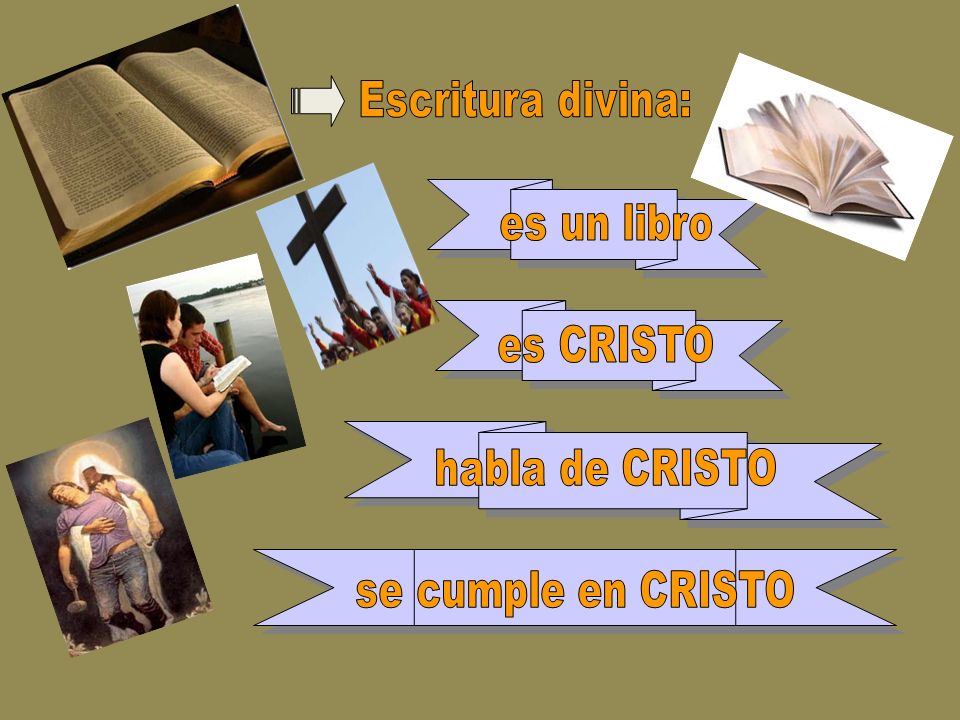 Escritura divina: es un libro es CRISTO habla de CRISTO