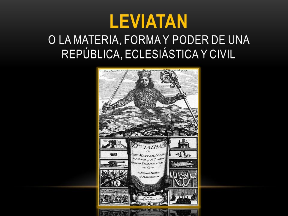 LEVIATAN O LA MATERIA, FORMA Y PODER DE UNA República, ECLESIáSTICA Y CIVIL