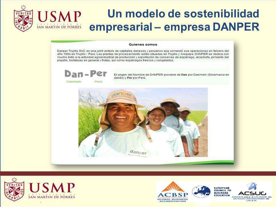 Un modelo de sostenibilidad empresarial – empresa DANPER